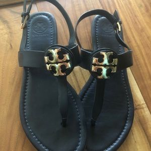 Tory Burch Selma sling back sandals, Navy, 7.5